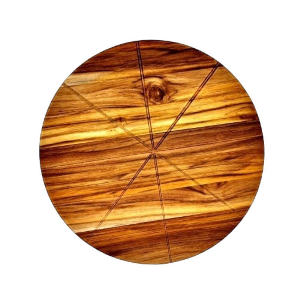 Tábua Para Pizza Madeira Teca 45 Cm