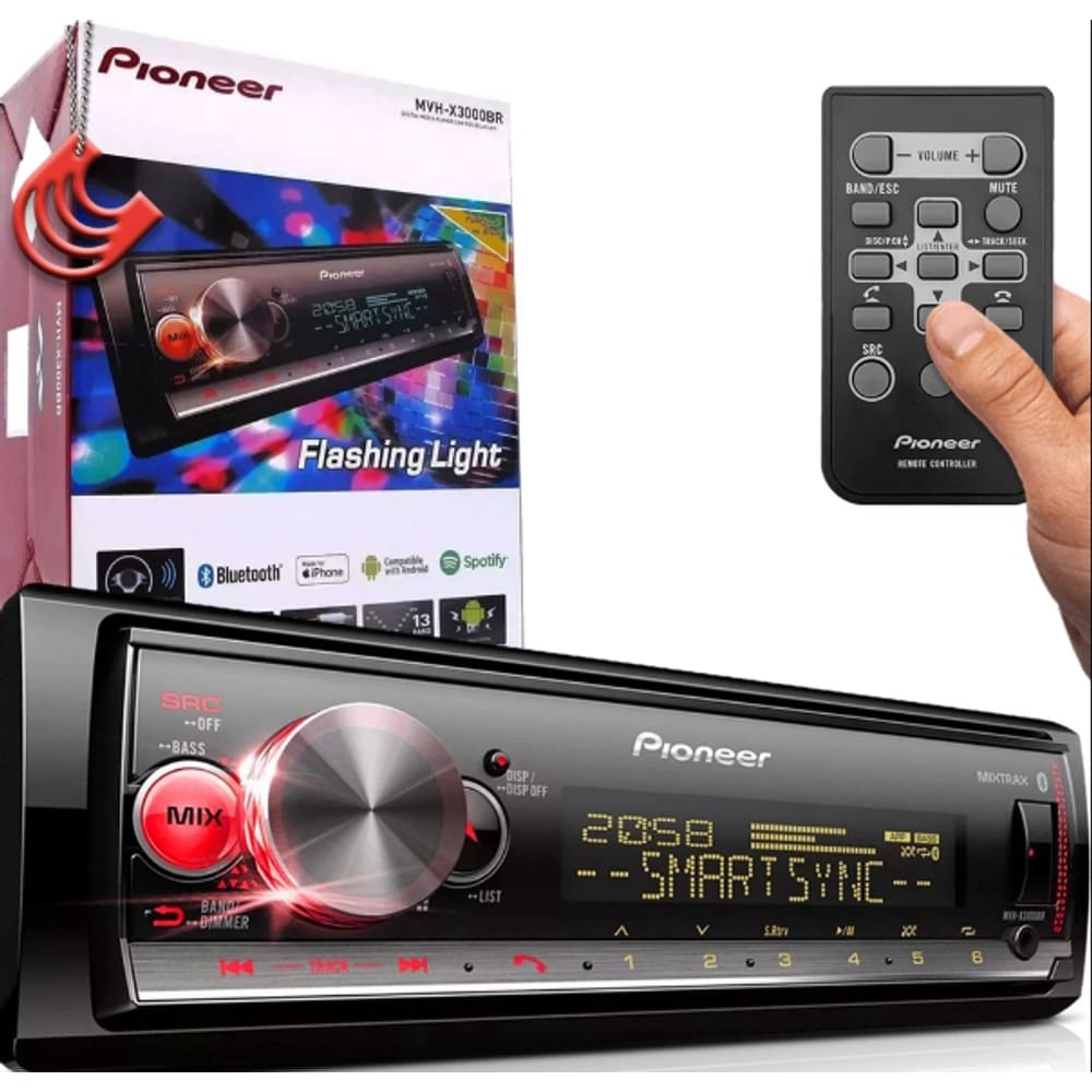 Som Automotivo Pioneer Mvh X3000 Com Usb E Bluetooth E Radio