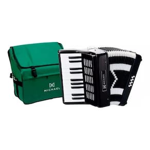 Acordeon 8 Baixos Preto Sólido Michael Acm0822 Spb