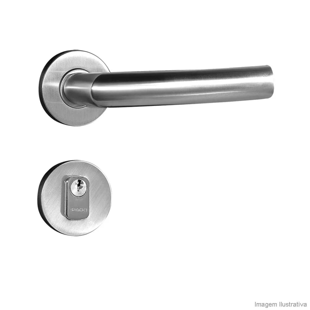 Fechadura Luma Inox Escovado Externa