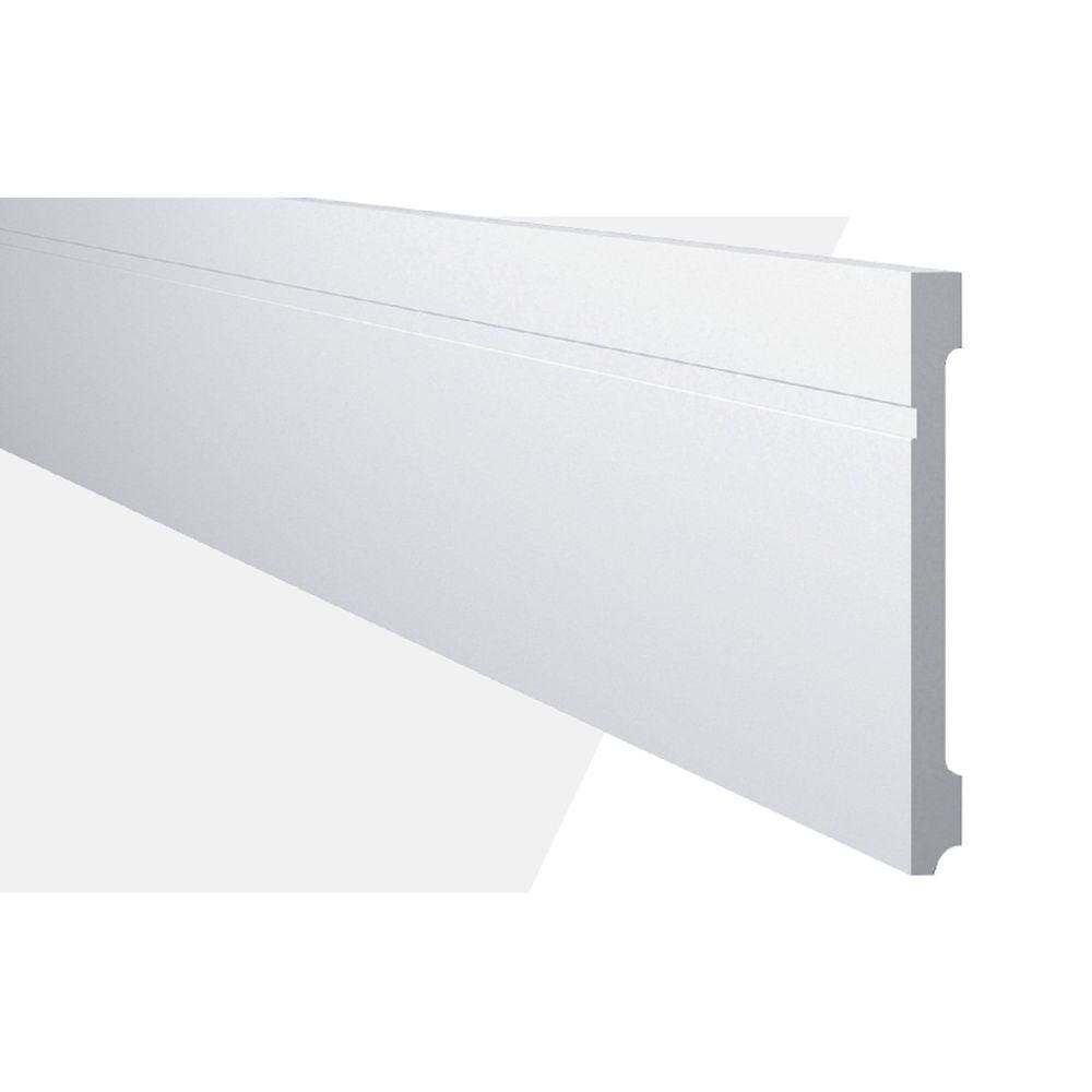 Rodapé GART de Poliestireno FB20 18mmx20cm Metro Linear - caixa com 2,44 m - Branco