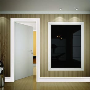 Kit Rodapé de MDF 8cm x 15mm x 2,40m 10 Barras com Friso Moldufama 802 Branco