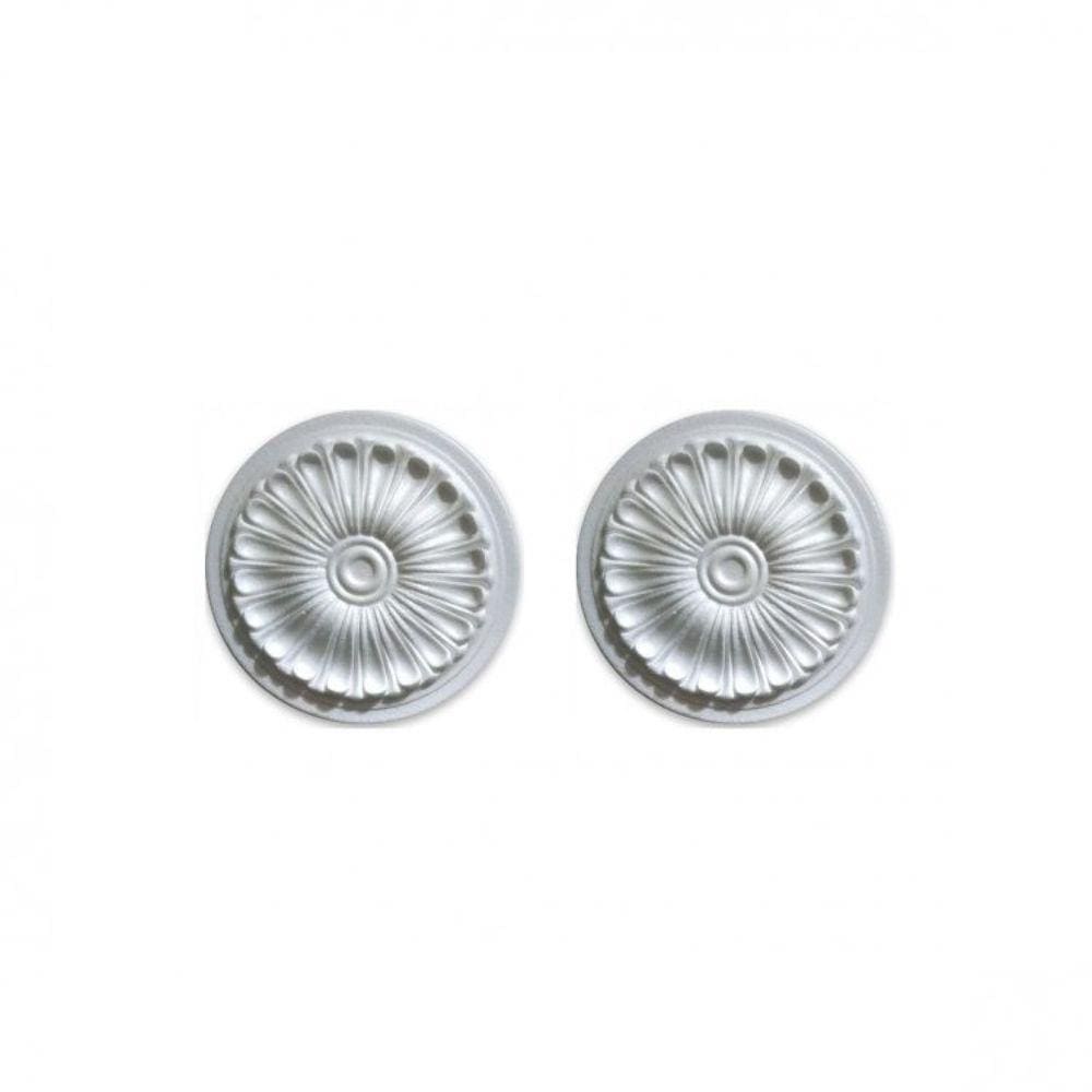Conjunto 2 Rosetas Decorativas de Poliestireno R18 HomEstar Branco