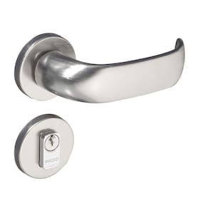 Fechadura Contemporânea Cromo Acetinado Externa