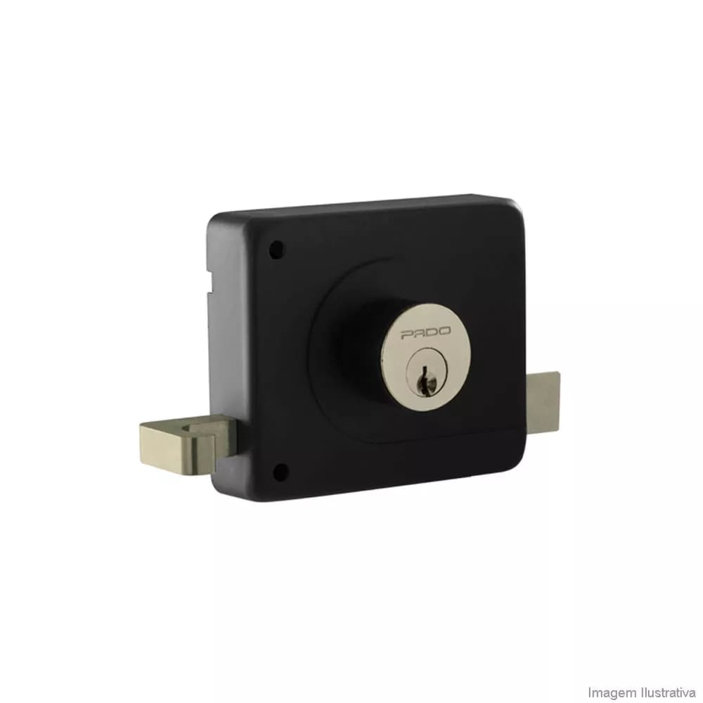 Fechadura Sobrepor Concept Preto Preto
