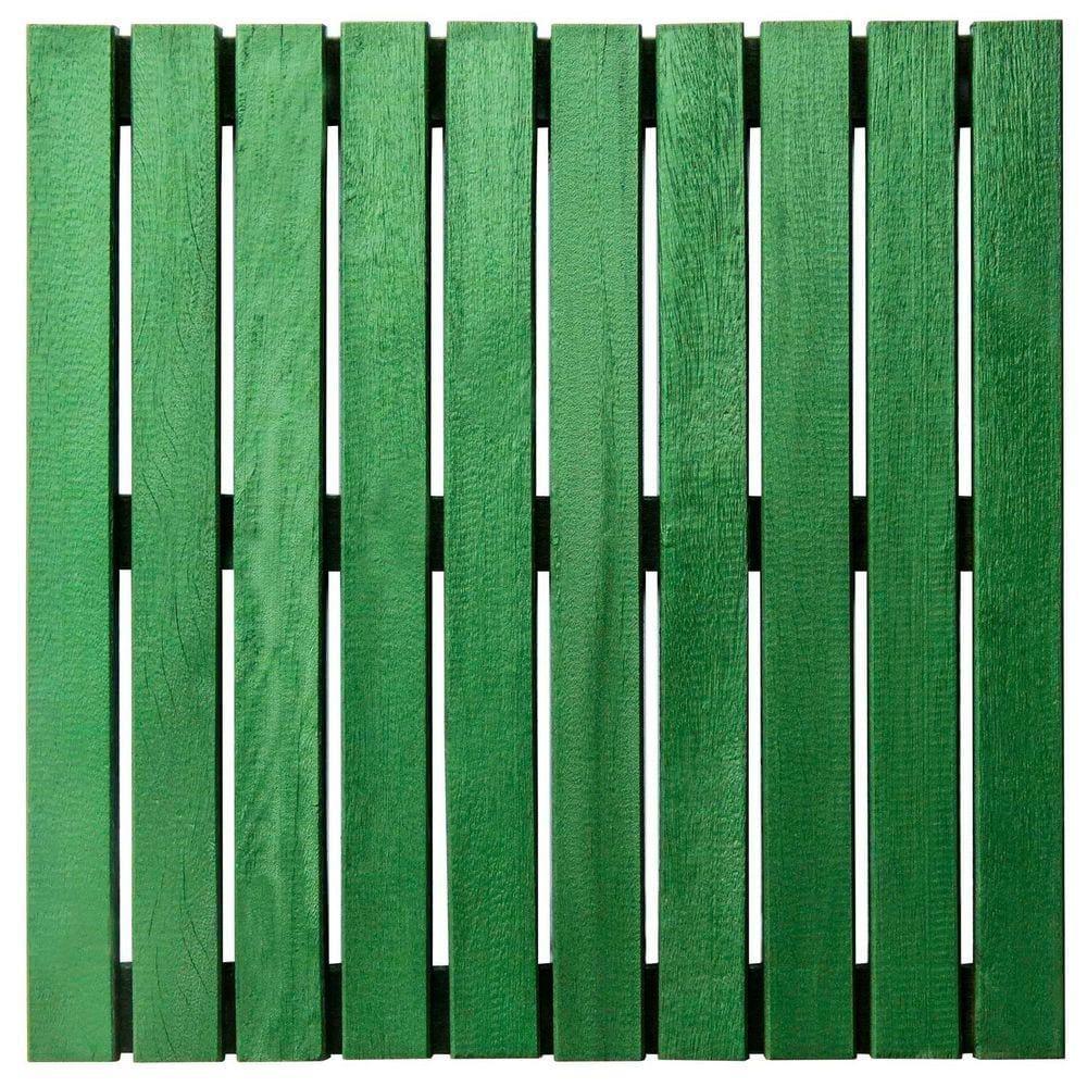 Deck em Placa Colorido Painel Modular 50x50 Isabela Revestimentos Verde Folha