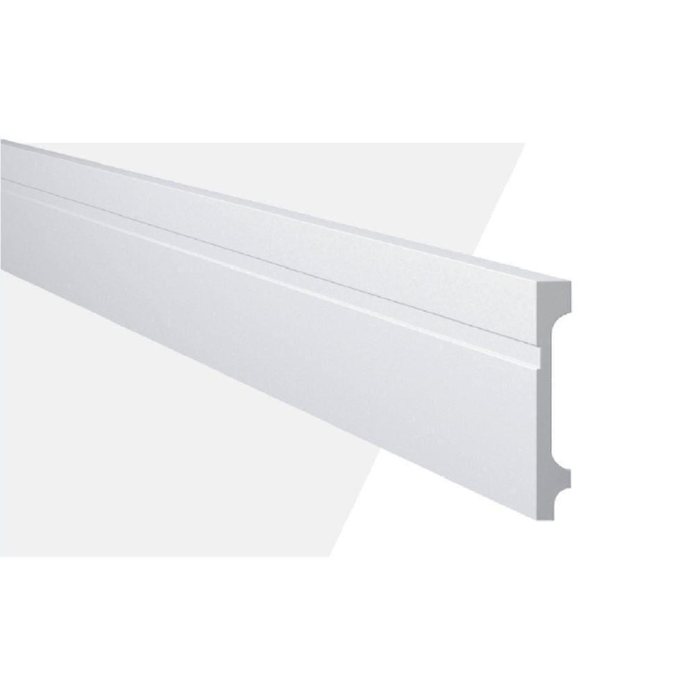 Rodapé de Poliestireno 11cm x 18mm x 2.44m Frisado MF11 NMC Branco