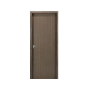 Kit Porta de Madeira Lisa 215x84cm com Batente de MDF Ultra 16cm Melamínico MGM Carvalho Quebec