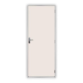 Kit Porta de Madeira Lisa 215x65cm com Batente de Aço 06cm Açomad MGM Branco