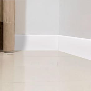 Kit Rodapé de MDF 10cm x 15mm x 2,40m 10 Barras Lisas Moldufama 1000 Branco