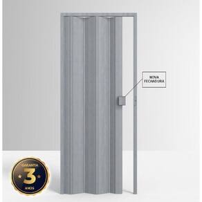 Porta Sanfonada de PVC 210x97cm Permatti Cinza Marmorizado