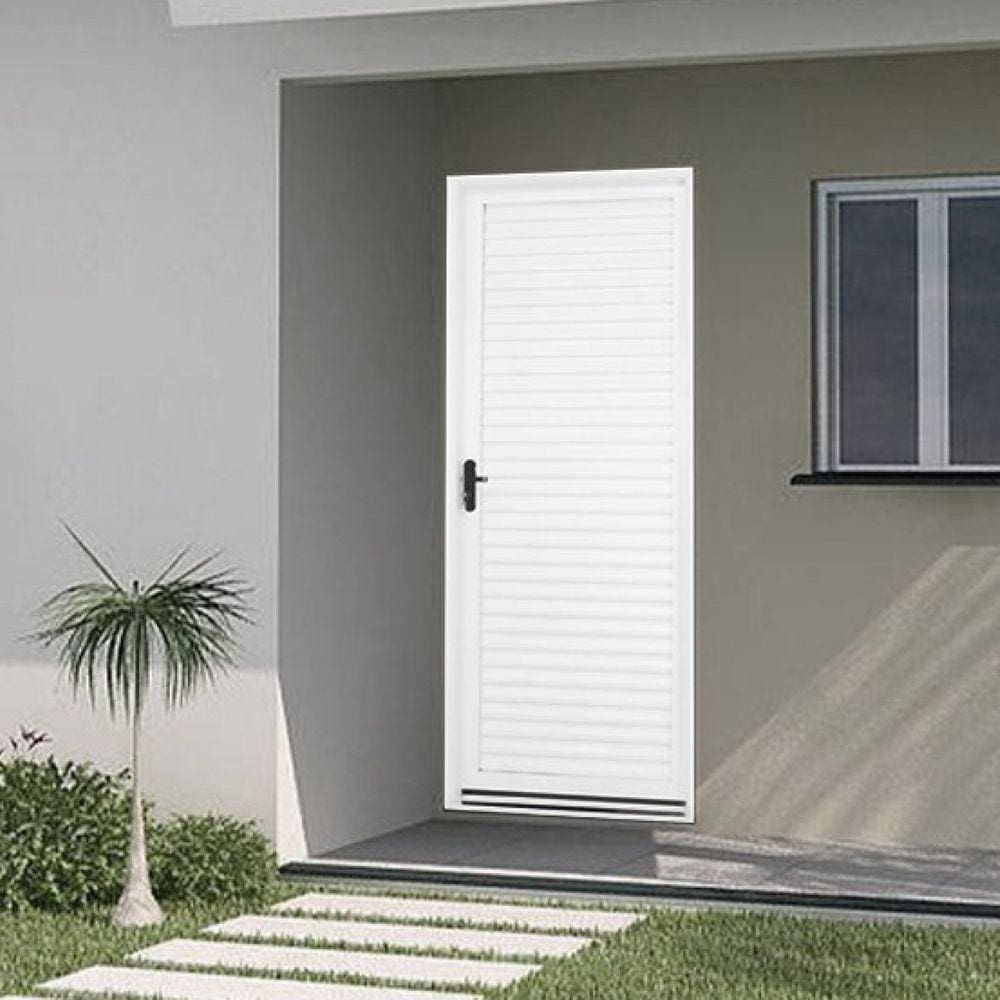 Porta de Aço Laminada 215x75cm Minas Sul MGM Branco