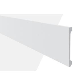Rodapé de Poliestireno 20cm x 18mm x 2.44m Liso ML20 NMC Branco