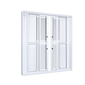 Porta de Alumínio Balcão 214x200cm 4 Folhas 2 Fixas Lucasa Eccellente Branco