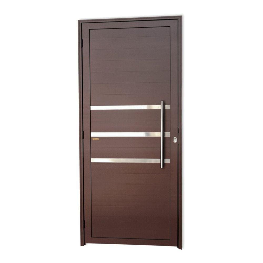 Porta Lambril com Friso com Puxador Super 25 210cm x 80cm Brimak Corten