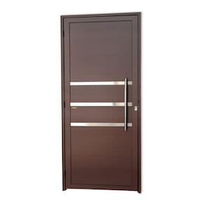 Porta Lambril com Friso com Puxador Super 25 210cm x 80cm Brimak Corten