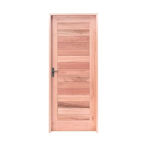 Kit Porta de Madeira Lado da Abertura Direito 213x94,5cm Batente 12cm PE31 Esel