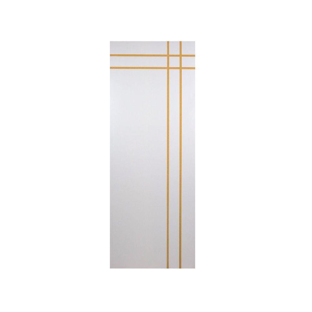 Folha de Porta Madeira Decorada 210x70cm Espessura 3,5cm Mantiqueira MGM Branco