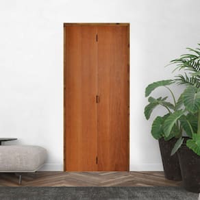 Kit Porta de Madeira Camarão 210x62cm Batente 11cm Rodam Imbuia