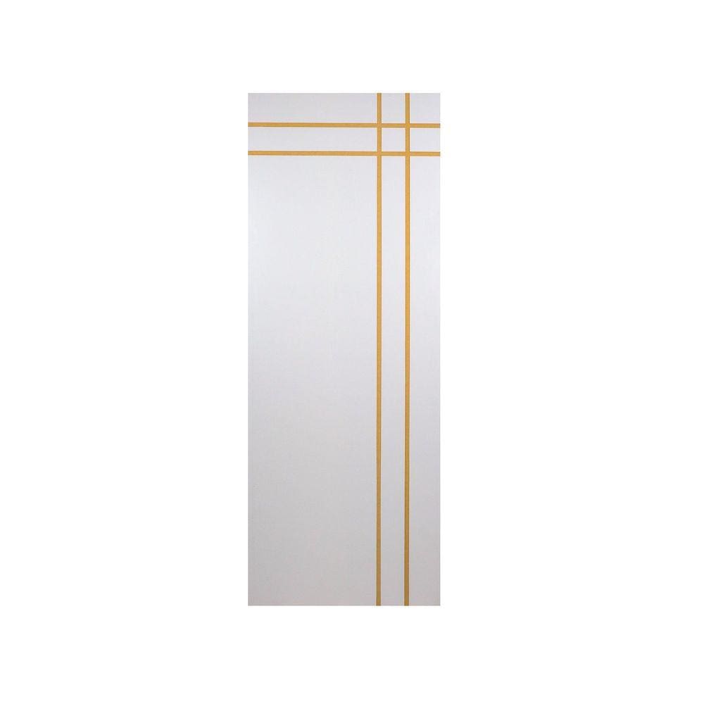 Folha de Porta Madeira Decorada 210x80cm Espessura 3,5cm Mantiqueira MGM Branco