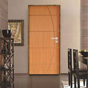 Kit Porta de Madeira 210x82cm Batente 14cm Fechadura Stilo Belissima 5 Rodam Imbuia