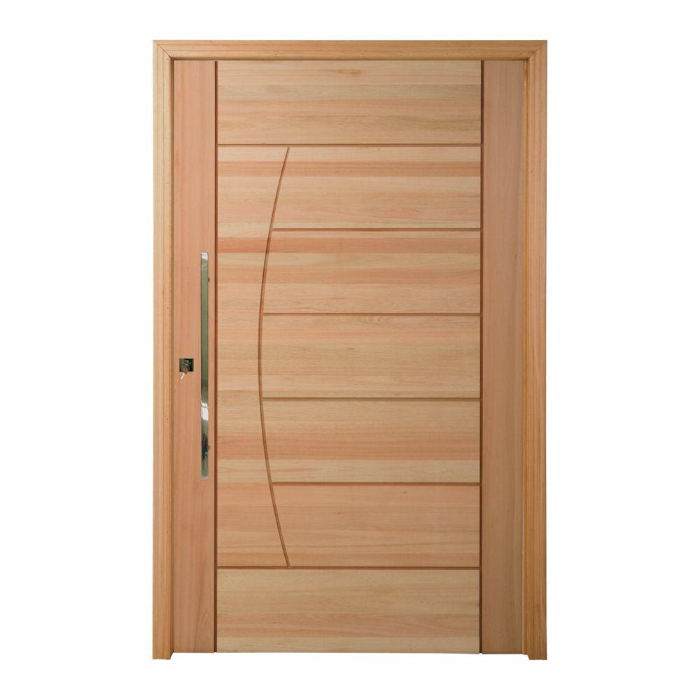Porta Pivotante Maciça 214x107cm Eucalipto PM78 Solar Cruzeiro Portas Nude