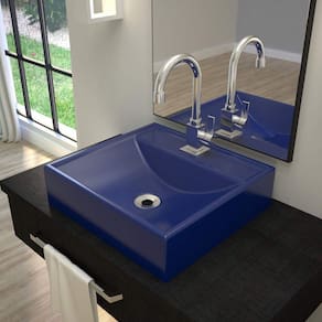 Cuba para Banheiro Q39W Ravena Compace Azul Escuro