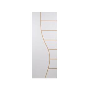 Folha de Porta Madeira Decorada 210x70cm Espessura 3,5cm Cantareira MGM Branco