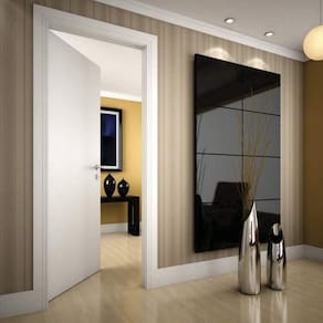 Kit Porta de Madeira 210x60cm Lisa Primer Direita Moldufana Branco