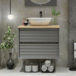 Gabinete para Banheiro 70cm Jade Darabas Agardi Cinza