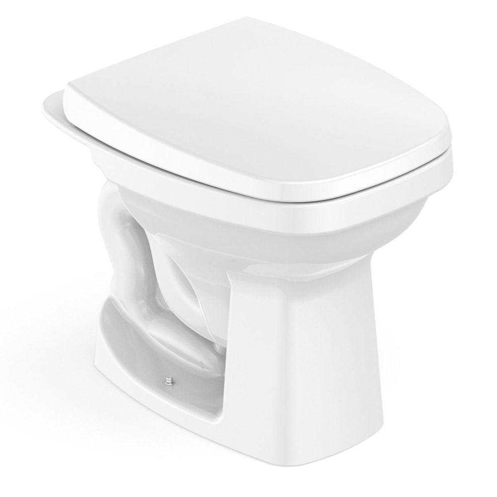 Kit Vaso Sanitário Convencional com Assento Queda Amortecida Art Incepa Branco Brilhante