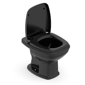 Vaso Sanitário Convencional com Assento Queda Amortecida Fit Plus Celite Preto Brilhante