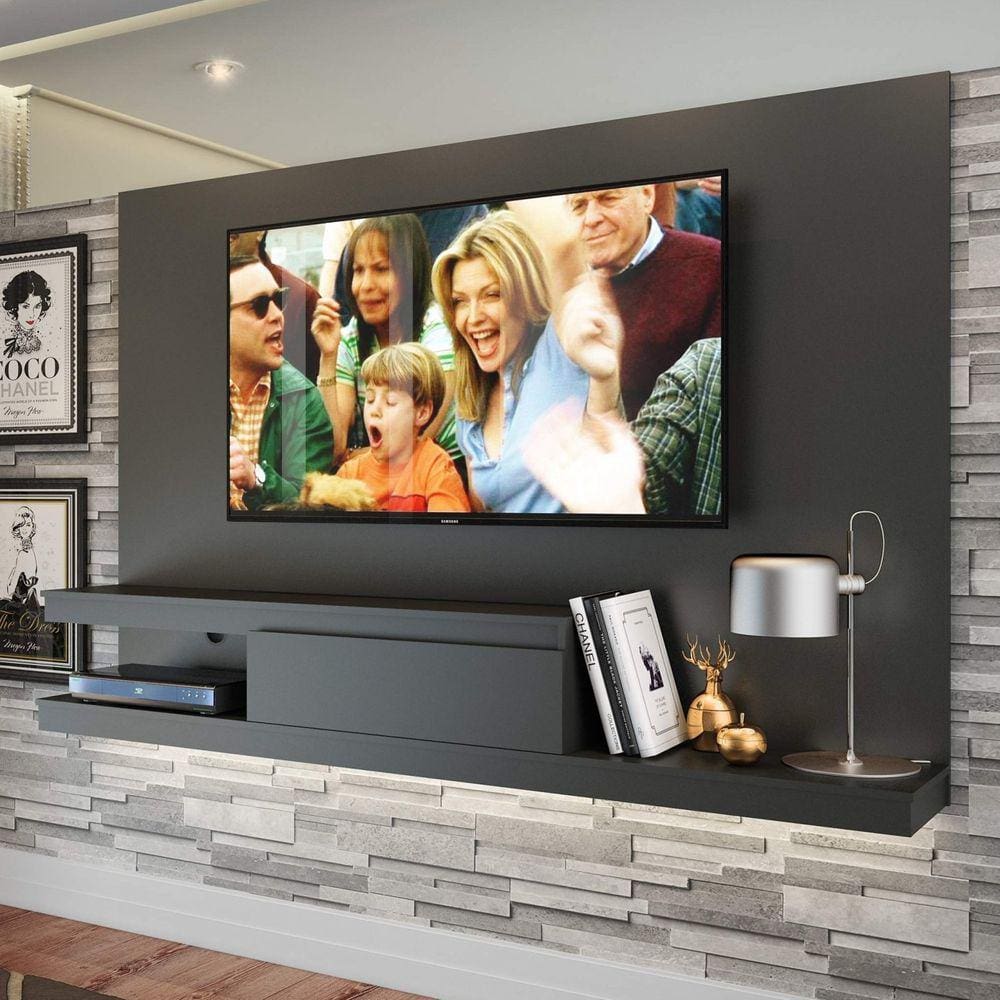 Painel para TV até 60 Polegadas 1 Gaveta Home Quiditá Grafite