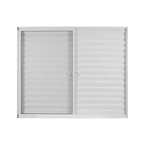 Janela de Alumínio Veneziana 100x150cm 3 Folhas 1 Fixa com Vidro Liso Soft Plus MGM Branco