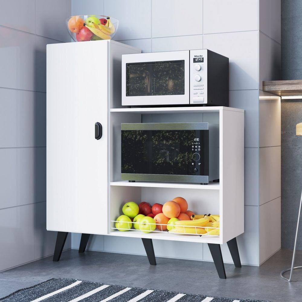 Balcão Fruteira com Porta para Fornos xangai Art In Móveis Branco