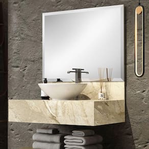 Bancada em Porcelanato para Banheiro 80cm Max para Cuba de Apoio Blu Travertino