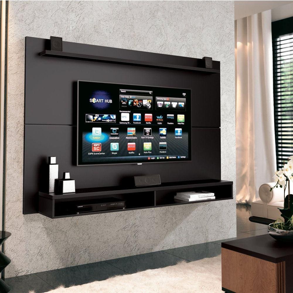 Painel para TV até 65 Polegadas Maxi EDN Móveis Preto