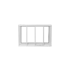 Janela de Alumínio Maxim-ar 50x50cm com Grade e Vidro Mini Boreal Soft MGM Branco