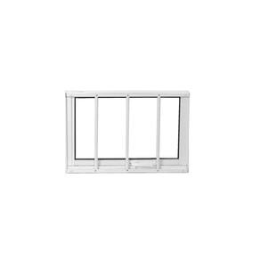 Janela de Alumínio Maxim-ar 50x50cm com Grade e Vidro Liso Soft MGM Branco