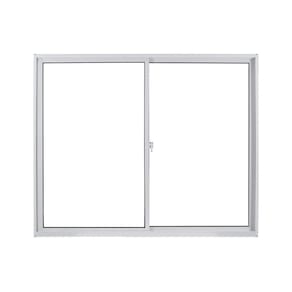 Janela de Alumínio de Correr 100x150cm 4 Folhas 2 Fixas com Vidro Liso Linha Solida MGM Branco