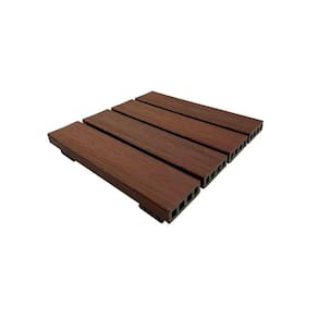 Deck Modular 43x43cm Texturizado In Brasil Ipê