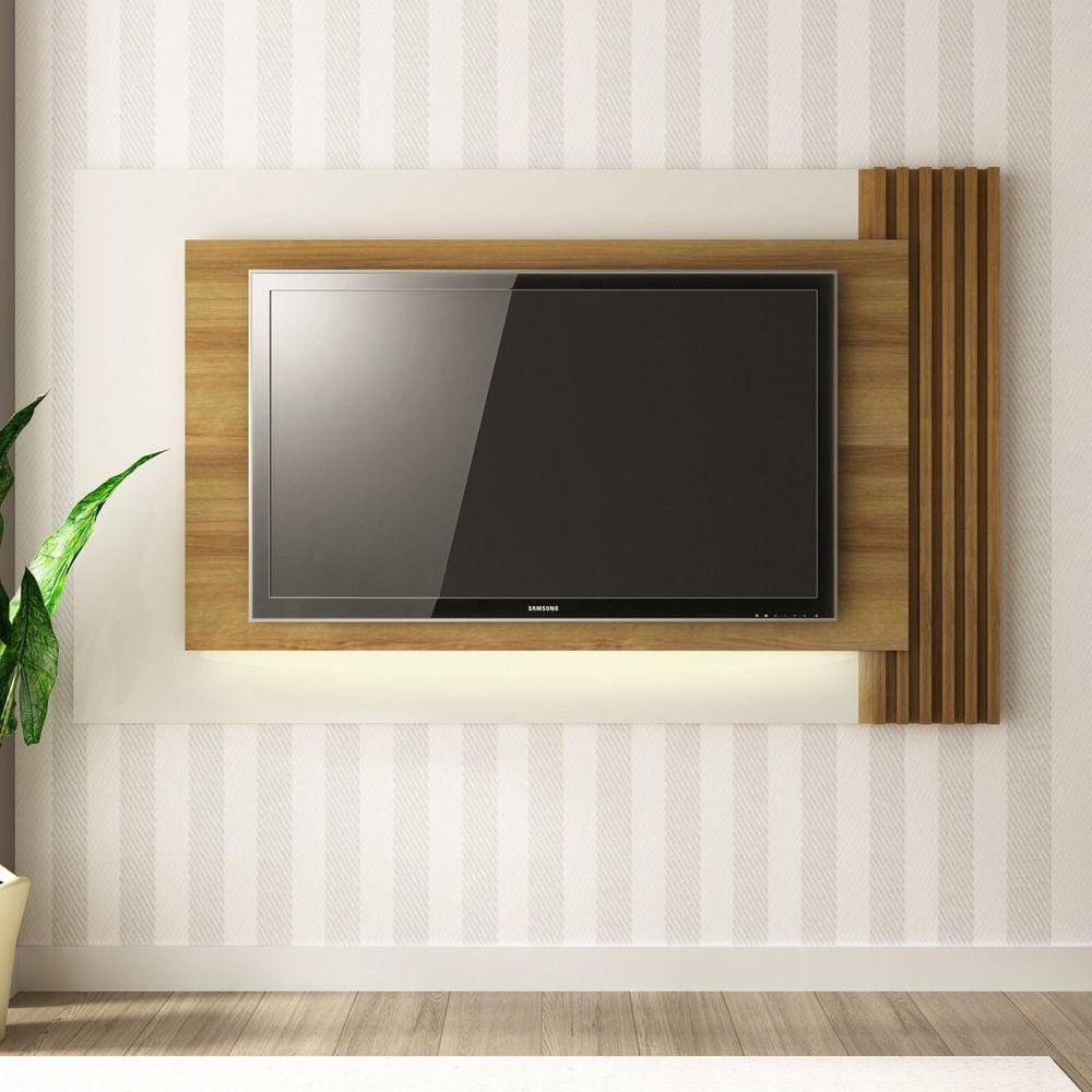 Painel para TV até 65 Polegadas com LED PL3003 Tecno Mobili Marroml