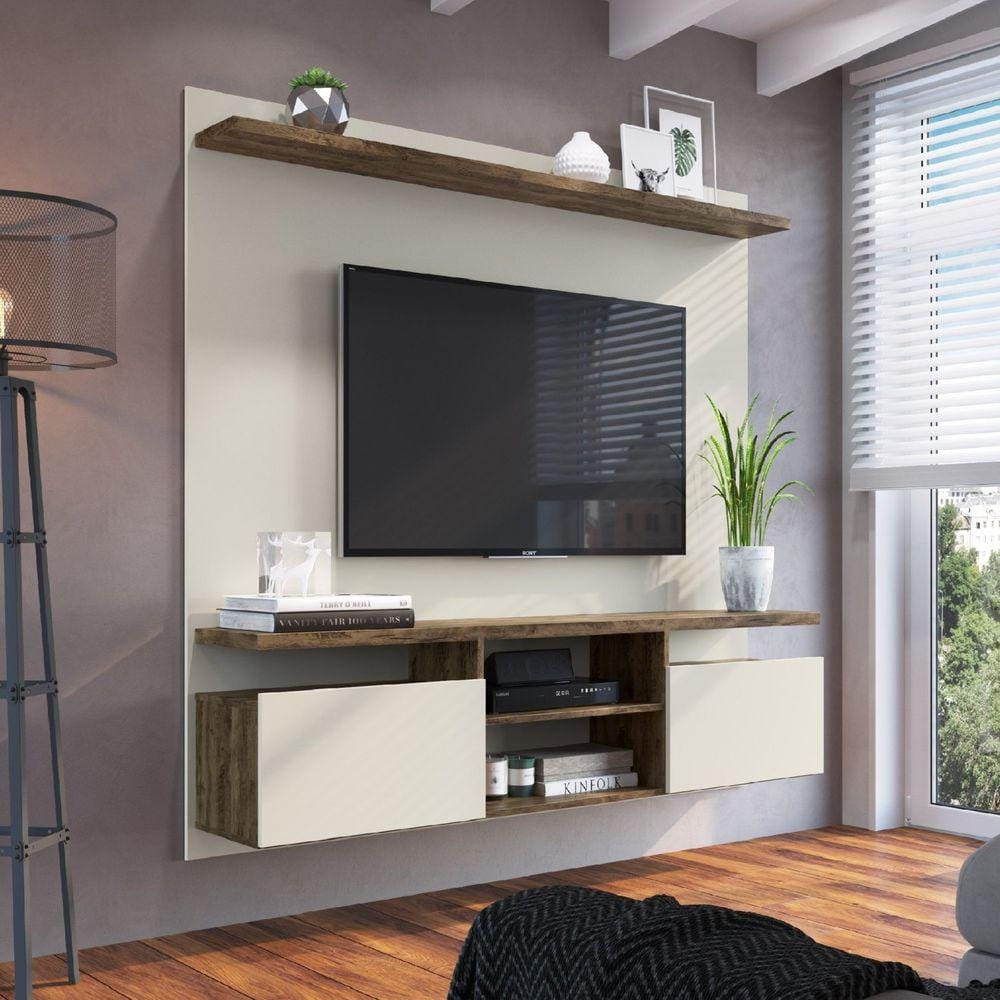 Painel para TV até 65 Polegadas 2 Portas PA181 Dallas IRM Itaúba/Off White