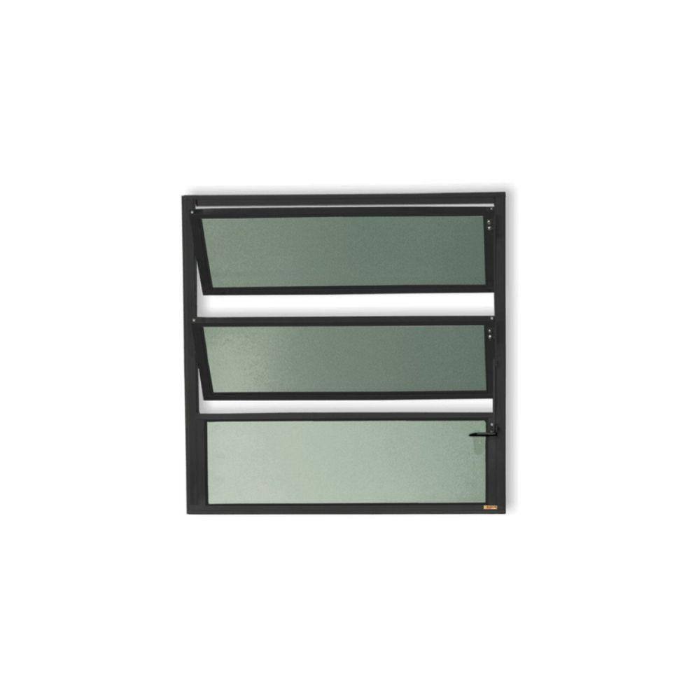 Janela de Alumínio Basculante 60x40cm Vidro Mini Boreal Plus Brimak Preto