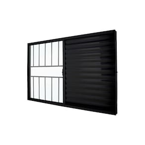 Janela Veneziana Abertura Direita Exclusiva 3 Folhas Grade Vidro Liso 100x120cm CRV Portas e Janelas