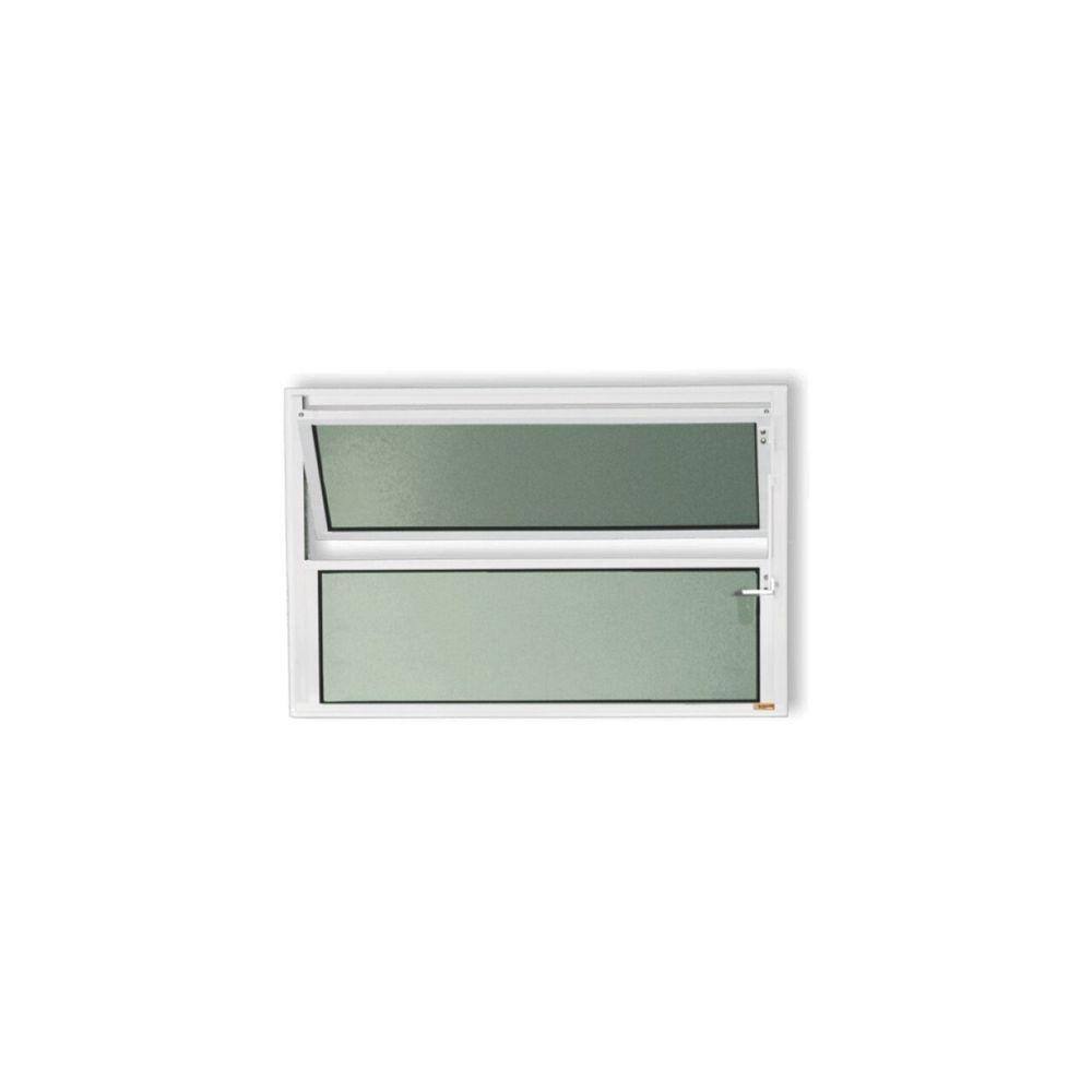 Janela de Alumínio Basculante 40x40cm Vidro Mini Boreal Plus Brimak Branco