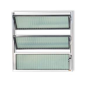 Janela de Alumínio Basculante 2 Seções 80x120cm Vidro Mini Boreal Plus Brimak Preto
