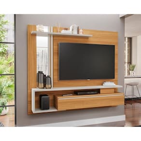 Painel para TV até 60 Polegadas Roma Espresso Móveis Marrom/Off White