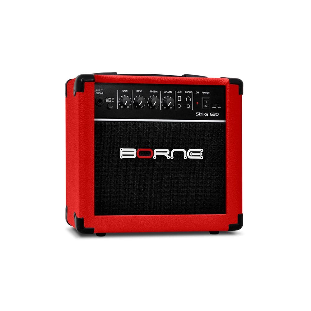Amplificador Para Guitarra Borne Strike G30 Vermelho 110v\220v 8ohms