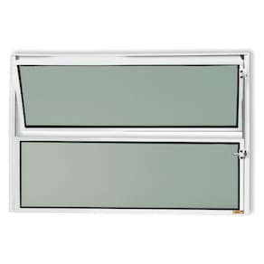 Janela de Alumínio Basculante 50x50cm Vidro Mini Boreal Master Brimak Branco